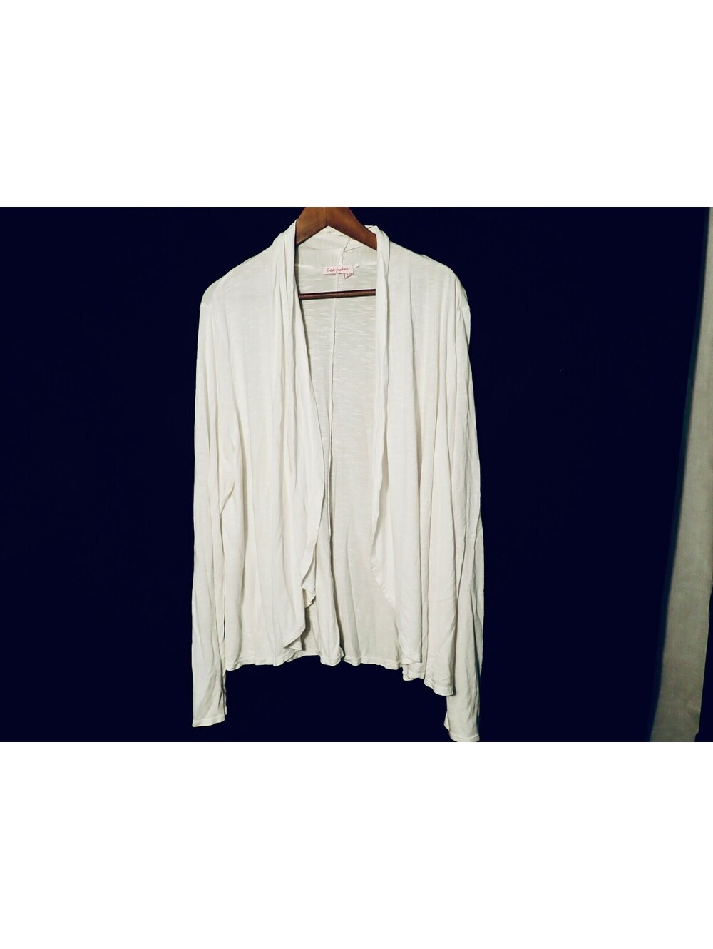Fresh Produce Open Front Cardigan XL/XXL White Beach Summer Made in USA